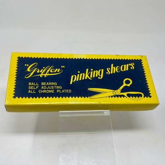 Vintage Griffon Pinking Shears Model "A" 8 Inch + Original Box Chome Plated .01 - Picture 3 of 10